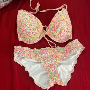 Victoria secret Bikini - multi colored - size S- CHEEKY bottoms